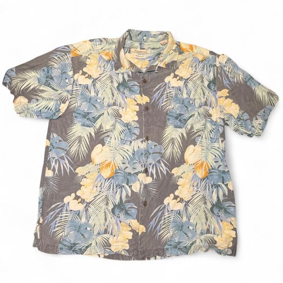 Tommy Bahama Men's Original Fit 100% Silk Hawaiian shirt Sz Large - Picture 1 of 4